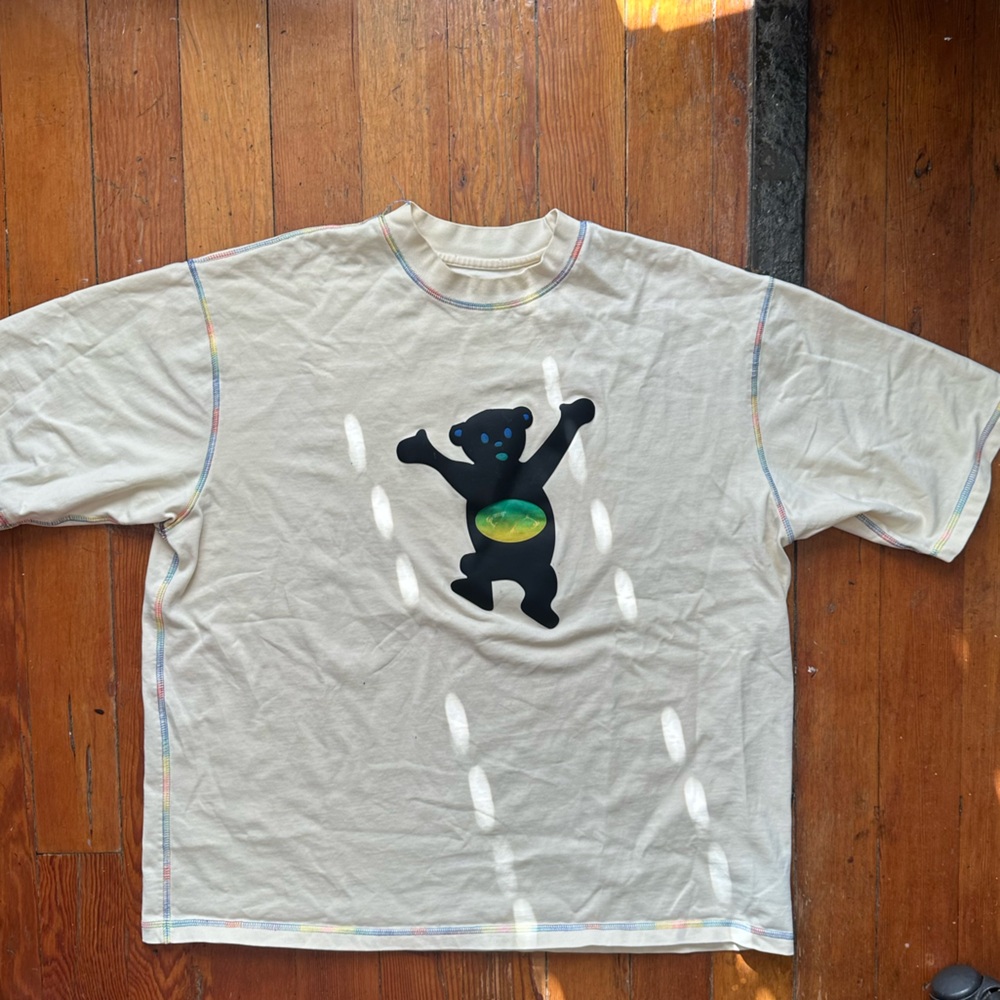 We11done Cream Bear Graphic